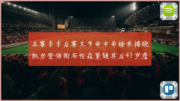 本赛季季后赛末节命中率榜单揭晓凯尔登领衔布伦森紧随其后41岁詹姆斯也在其中